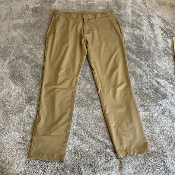 Fabletics Other - Fabletics Men's Size 34x29 The Only Pants Brown Stretch Performance Golf Casual
